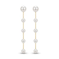Gold Chain Pearl Drop Earrings