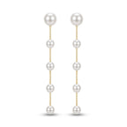 Gold Chain Pearl Drop Earrings