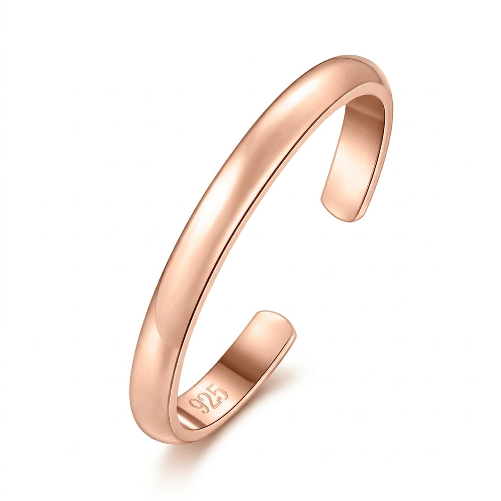 Rose Gold Minimalist Open Cuff Ring