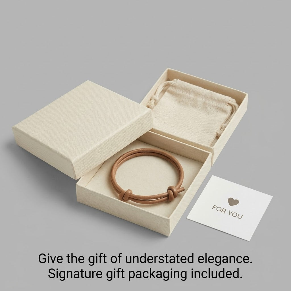 Minimalist Genuine Leather Knot Bracelet